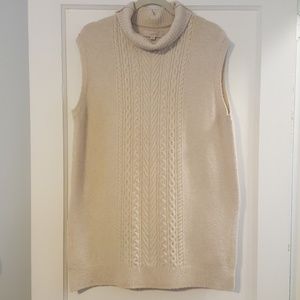 Loft Cowl Neck Sleeveless Tunic Sweater - Medium